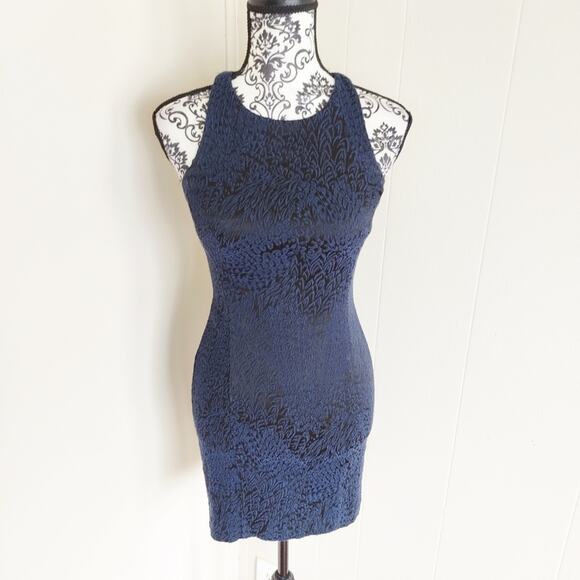 Intermix Bodycon High Neck Mini Dress - Picture 1 of 4
